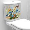 Easy To Paste Butterfly Flower Removable Stickers Mildew-proof Toilet Lid Decals  Wall