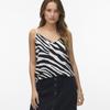 Майка с V-образным вырезом и зебровым принтом на тонких бретелях Женская VERO MODA