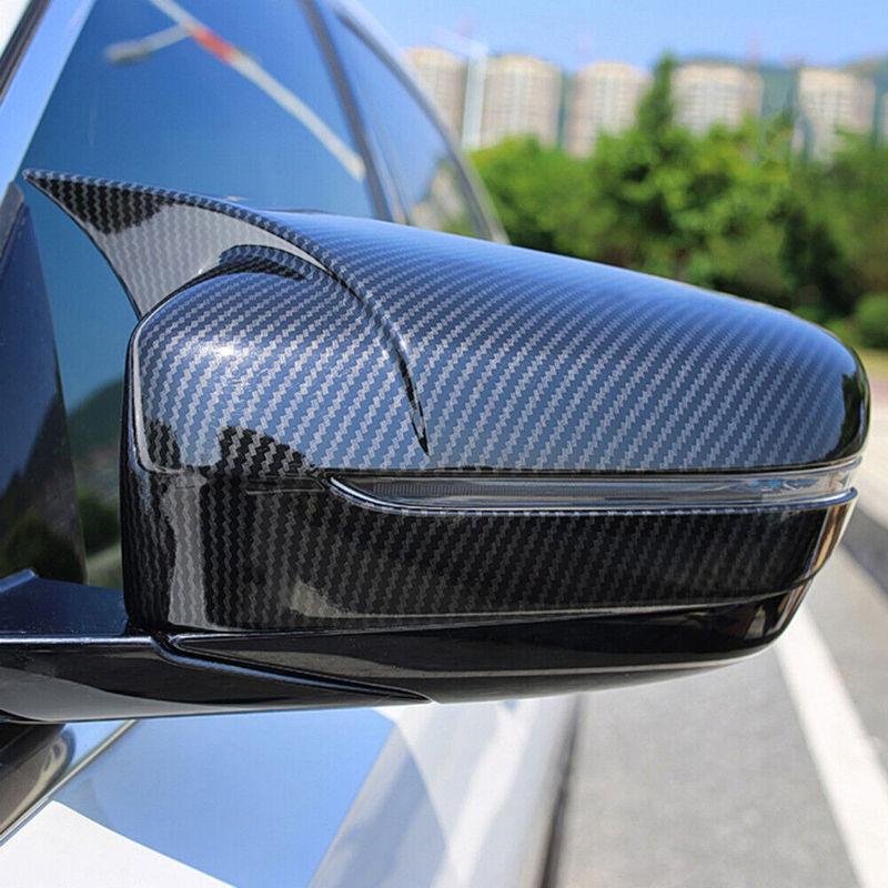 For LHD BMW 3 4 5 7 8 Series G20 G28 G22 G12 G30 - ABS Side Mirror Cover Wing Cap Exterior Door Trim Adhesive Sticker