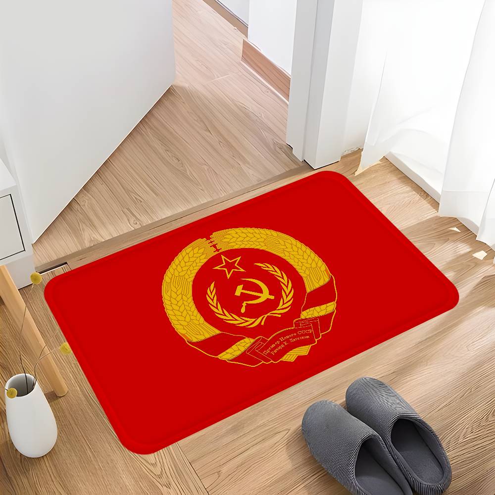 CCCP USSR Soviet Hallway Carpet Washable Non-Slip Living Room Sofa Chairs Area Mat Kitchen Doormat Area Rug