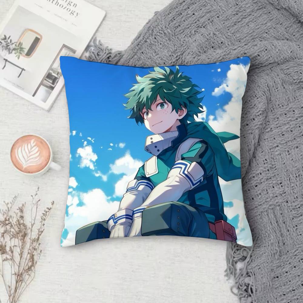 MMy Hero Academiaa Doublesided Printed Square Pillow Cover Decorative Cushion Cover for Sofa Bedroom Bedside