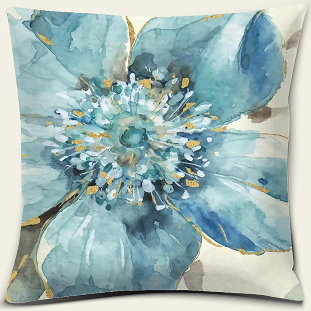 Наволочка с принтом цветов и птиц, квадратная наволочка, украшение для дома и офиса, наволочка, чехол для подушки