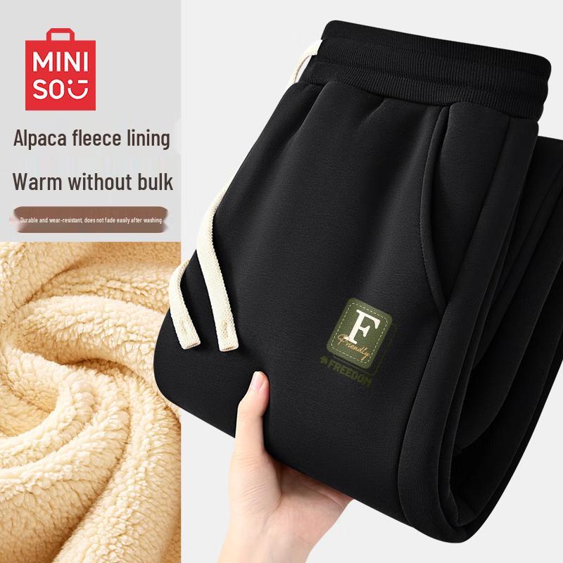 MINISO Мужские зимние джоггеры с флисовой подкладкой