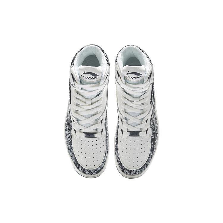 Li Ning 937 Deluxe Hi Амортизация, Износостойкие Высокие Винтажные Баскетбольные Кроссовки Мужские Черные AGBR079-3