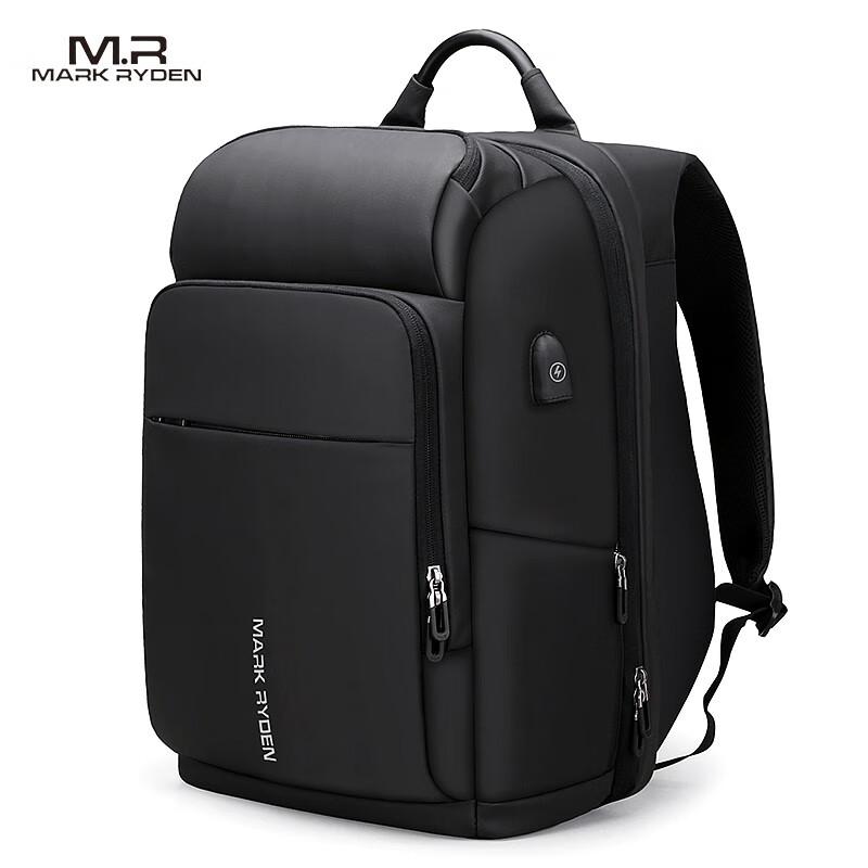 MARK RYDEN Large Capacity Backpack for Men, Laptop Bag, Business Travel Bag, MR7080 Cool Black Enlarged Versio