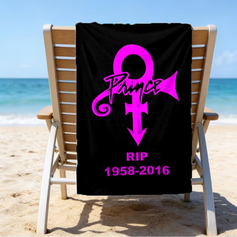 proof beach towel with a Purple Rain pattern - soft,absorbent,quick-drying,machine washable - perfect for swimming,camping,bathing