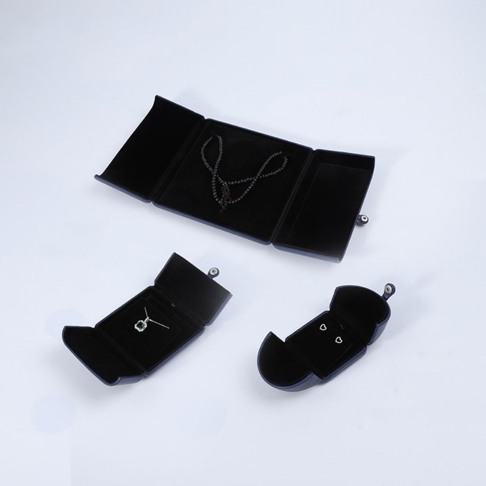PU Leather Earrings Storage Case Rings Necklace Jewelry Holder Sweet Jewelry Display Box Gifts