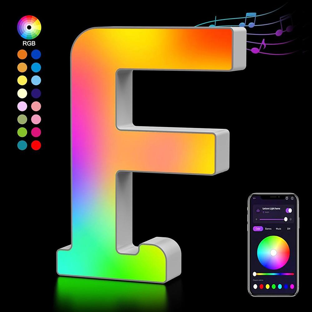 Name Letter Alphabet Light Smart Number Lamp MeRGBW App LED Letters Light Game