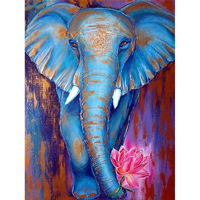 5D Diamond Painting Kit Peacock Elephant Animal Mosaic DIY Dandelion Diamond Embroidery Rhinestone Home Decoration