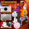 Halloween Inflatable Yard Decoration with Built In LED Scary Blow Up Skeleton Dog for Festival