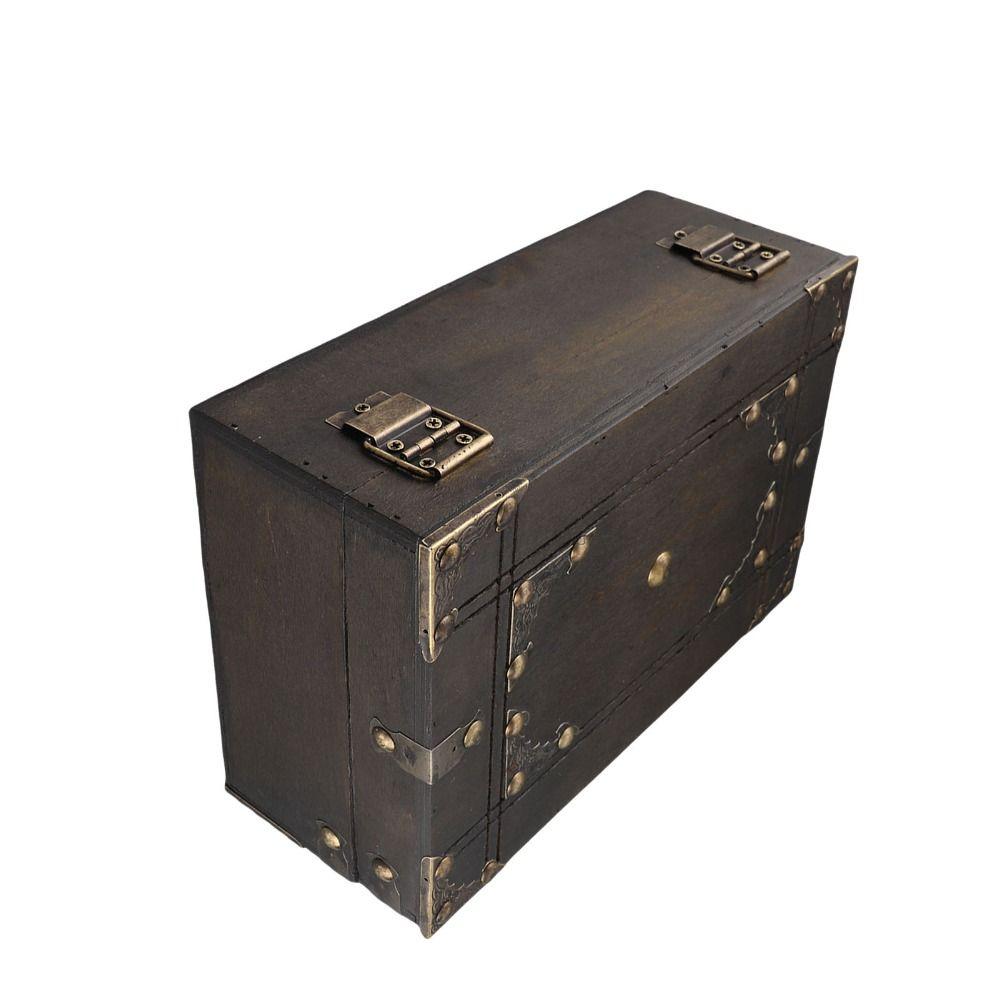 With Lock Wooden Jewelry Box With Lid Wooden Trinket Box Wooden Treasure Chest Nightstand Use