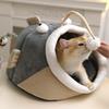 Internet Celebrity with Teasing Cat Stick Cat Nest Winter Cat Nest Autumn and Winter Semi -closed Deer Pill Small Dog Nest Whole