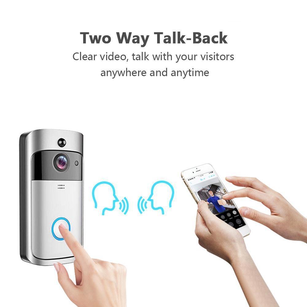 Wireless Smart Doorbell Camera Wifi Wireless Call Intercom Video-Eye for Apartments Door Bell Ring for Phone Home Security Cam