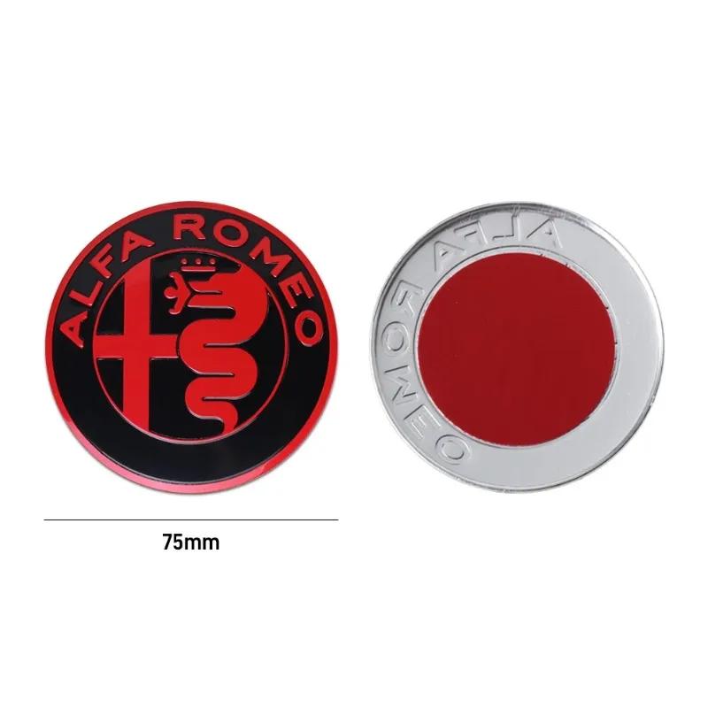 For Alfa Romeo 2026 Hot Sticker 5 colors 75mm Car Front Hood Emblem Logo Rear Trunk Badge for Alfa Romeo 159 147 Giulietta Stelv