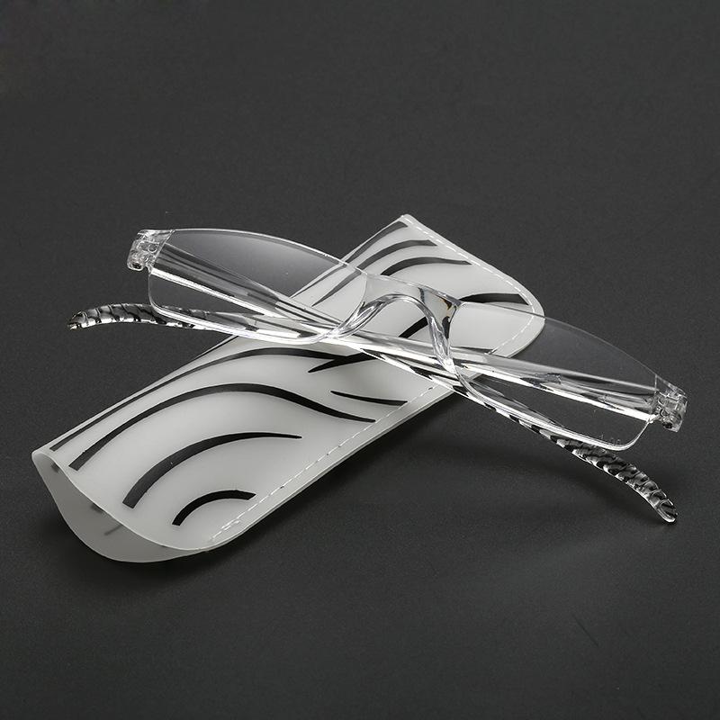 +1.0 ~ +4.0 Портативные очки для дальнозоркости Унисекс Ультралегкие очки для чтения Бескаркасные Полимерные Полуободковые Очки для чтения