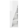 Corner Cabinet High Gloss White 32 x 32 x 102 cm Particleboard