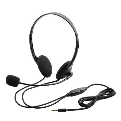 Elecom HS-HP22TBK 4-контактная накладная гарнитура с микрофоном, бинауральная, 1,8 м