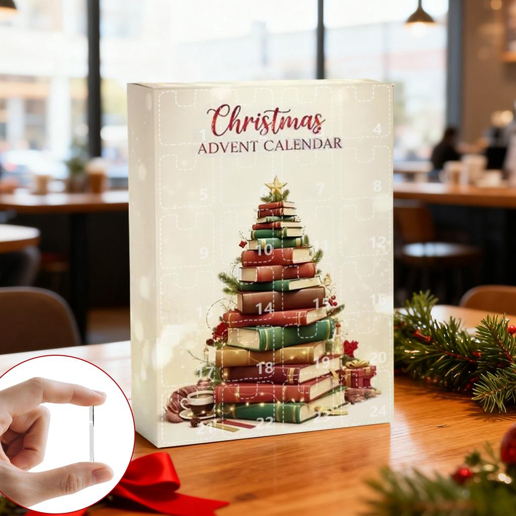 Рождественский адвент-календарь, 24-дневный адвент-календарь, праздничная коллекция для обратного отсчета, коробка-подвеска, подходит для рождественских подарков-сюрпризов
