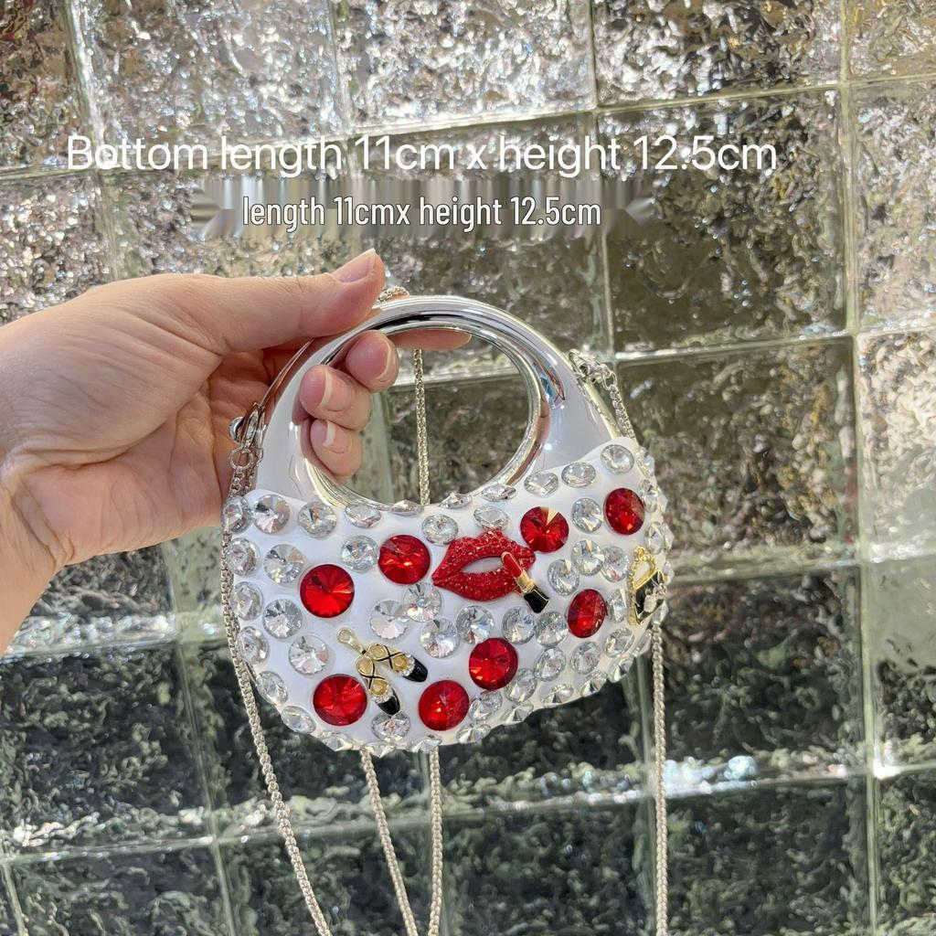 Стильная женская летняя сумочка 2025: Универсальная вечерняя сумка из акриловых страз