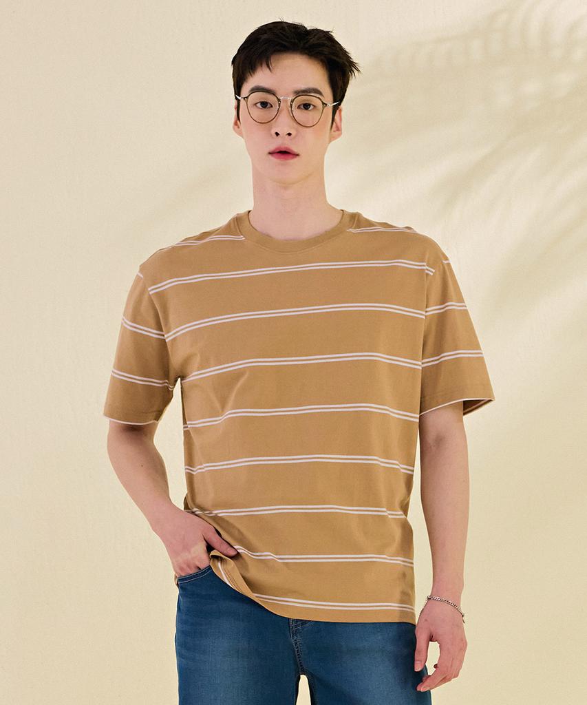 CHASECULT Unisex Striped Short Sleeve T-Shirt-Dbzu5805C0X