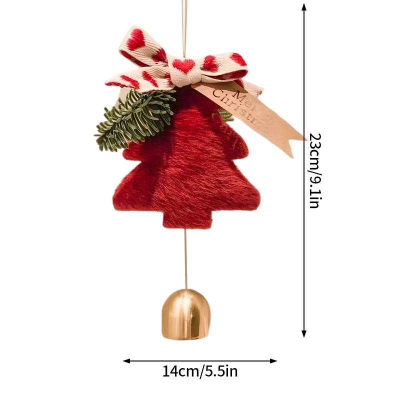 Christmas Decoration Hanging Bell Christmas Tree Home Party Bell Red Fruit Pendant Car Decoration Christmas Party Wall Decor