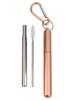 Набор складных соломинок с силиконовыми наконечниками и карабином