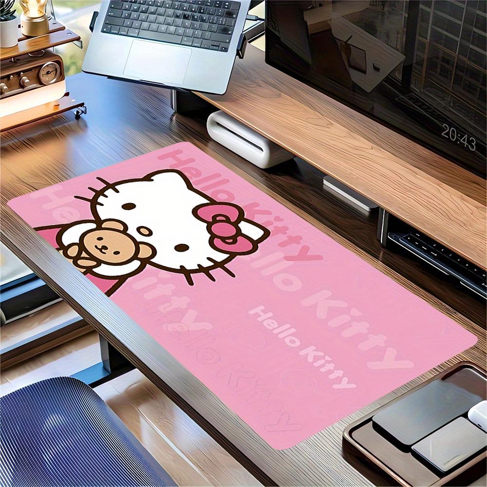 Hello Kitty, Teddy Bear Themed XXL Mouse Pad - Non-slip Rubber Desk Mat for Gaming and Office Use, Multi-Function Keyboard and Mouse Pad, Id
