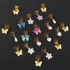 20Pcs Braid Hair Accessories, Alloy Braided Hair Clips with Butterfly Heart Flower Pendants, Spiral Design Hair Buckles