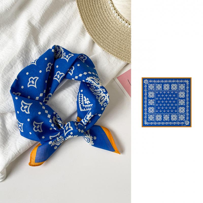 Cashew Flower Silk Scarf Cotton And Linen Small Square Scarf Silk Scarf Femininity With Shirt Suit Scarf Fashion Scarf Headscarf
