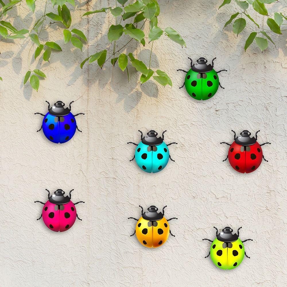 Indoor Outdoor Garden Decorations Living Room Ladybug Decors Portable Garden Backyard