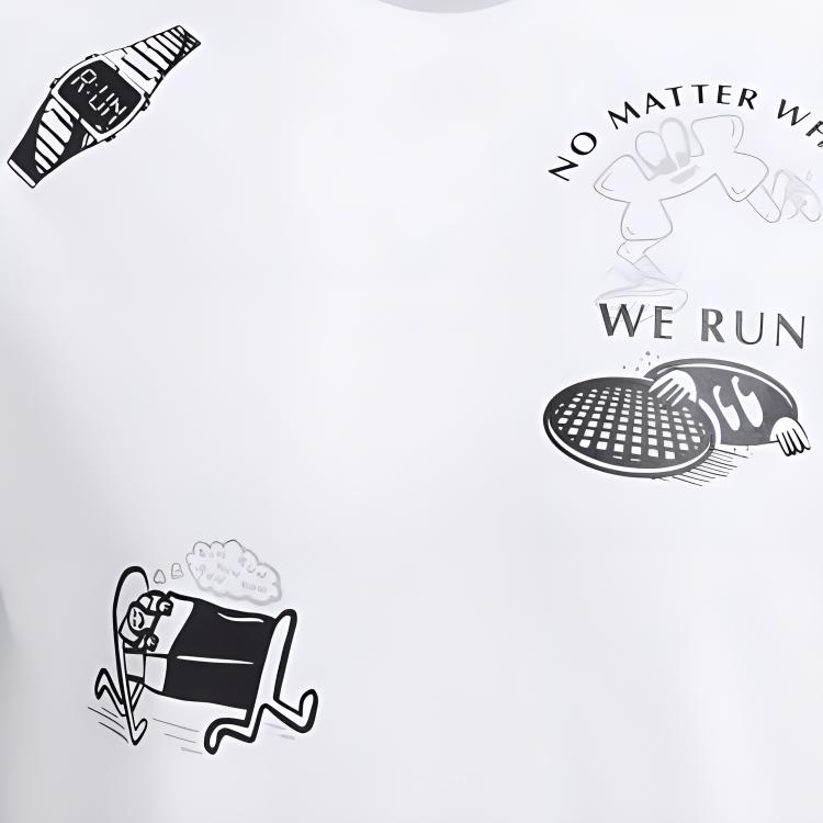 Under Armour Футболка с коротким рукавом и круглым вырезом с принтом в виде мультяшных букв, мужская, белая 1383414-100