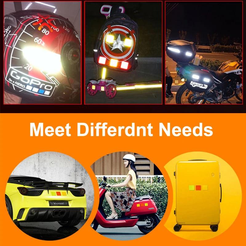 Светоотражающие наклейки на бампер автомобиля Светоотражающая предупреждающая полоса Лента Безопасные светоотражающие наклейки Наклейки