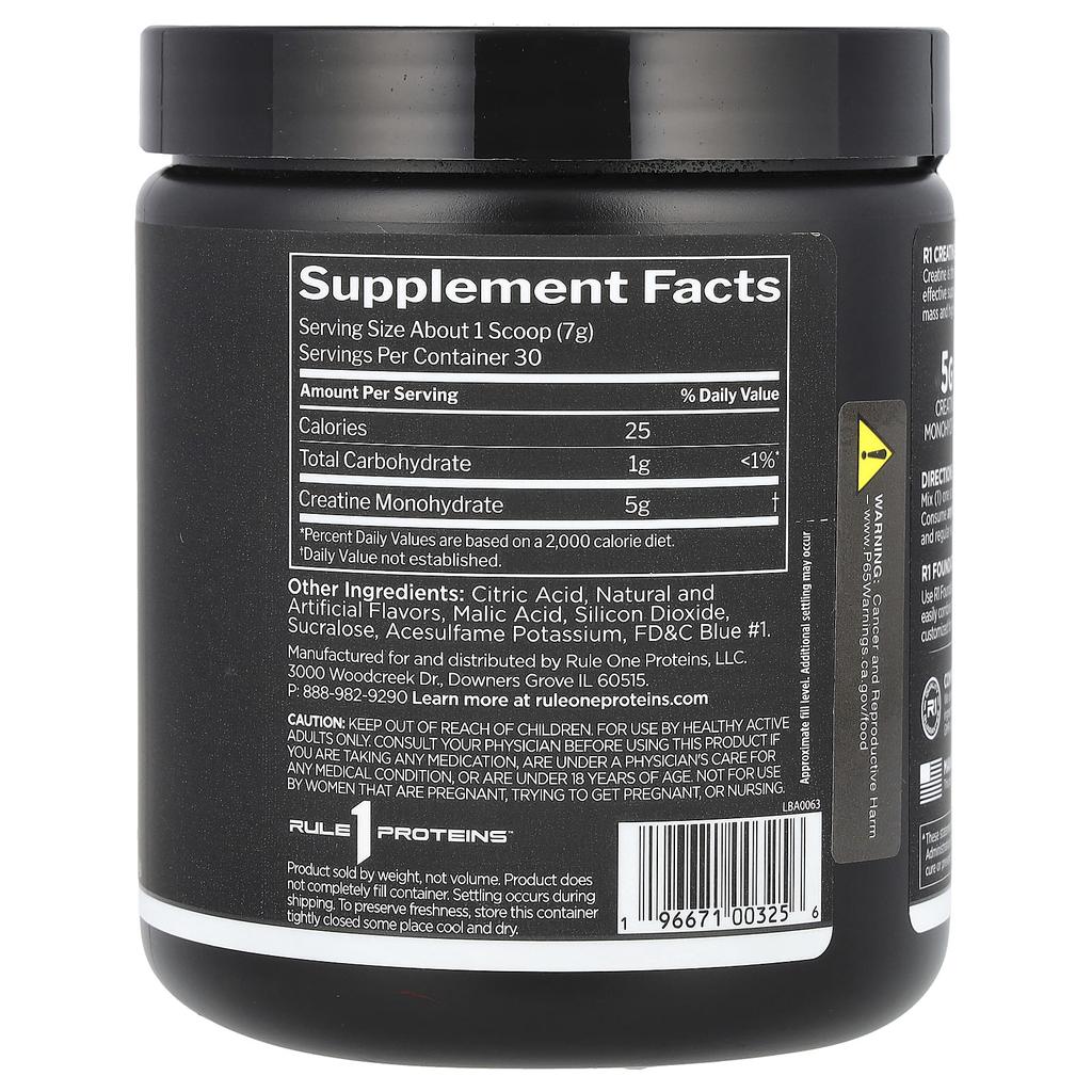 Creatine, Blue Raspberry, 210G(7.41Oz)