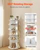 5 Tiers Rotating Shoe Rack Tower, 360° Spinning Shoe Rack, Revolving Storage Round Carousel Display, Freestanding Lazy Susan Organizer Display for