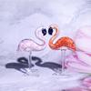 Стеклянная фигурка фламинго Коллекционная фигурка животного Скульптура Стеклянное искусство Свадьбы Юбилей День святого Валентина Подарок для женщин