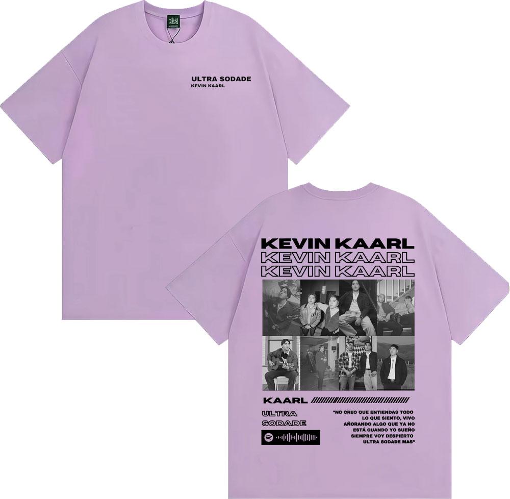 Rapper Kevin Kaarl Ultra Sodade Tour 2025 Cover T Shirt Unisex Women Fashion Gothic Retro Tshirts Cotton Comfort Oversized T Shirt