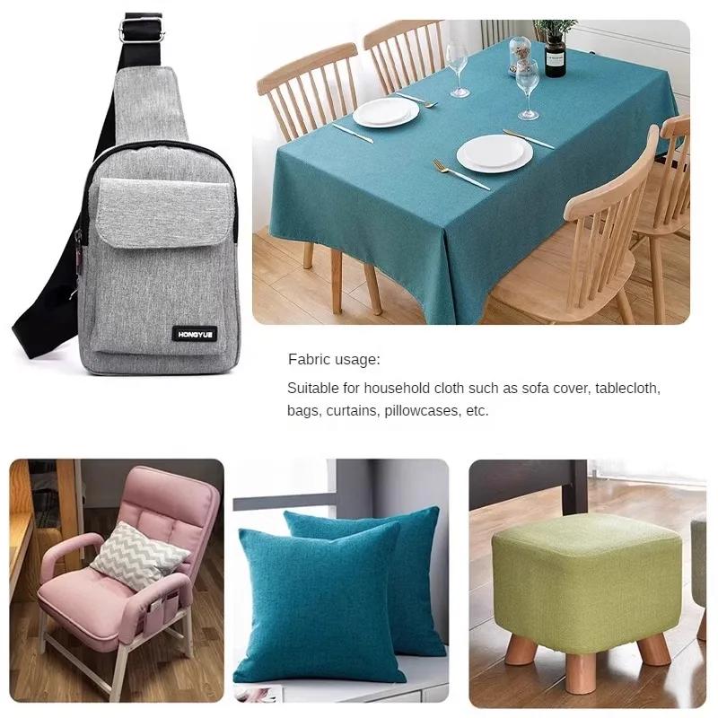 Хлопково-льняная ткань для дивана в стиле кантри, метрами, для обивки, скатерти, сумки, шторы, наволочки, для шитья своими руками, плотная, износостойкая, однотонная