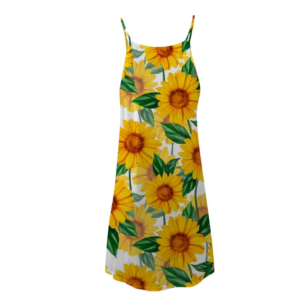 Женское платье, повседневная пляжная юбка с принтом, сарафан