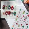 2024 3D Embossed Santa & Bear Christmas Nail Stickers for Kids