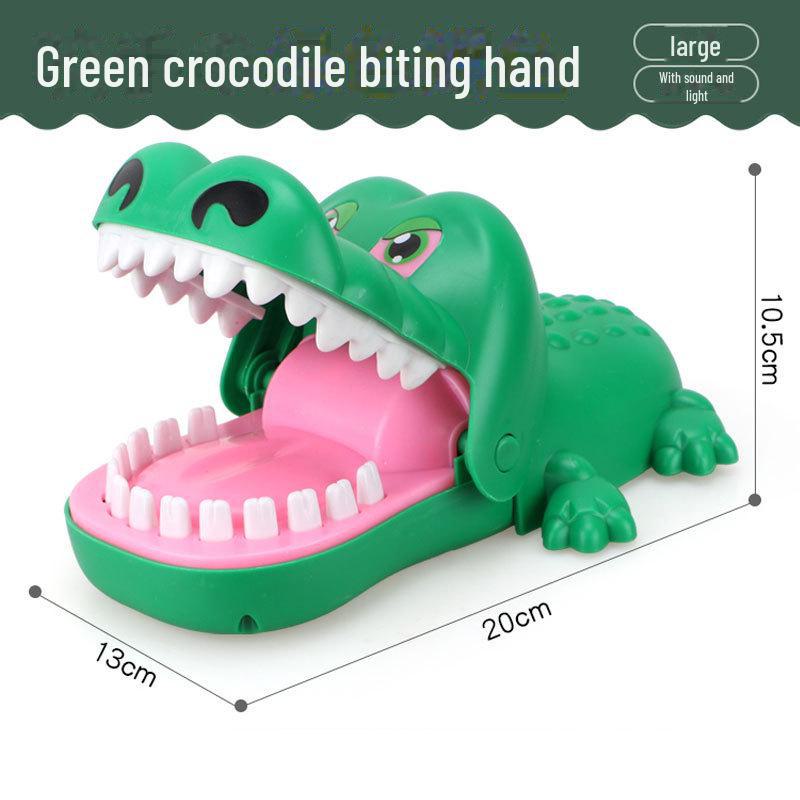 Большая игра с кусающимися зубами акулы и динозавра - игрушка-фокус для родителей и детей