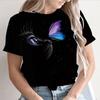 Fashion T-shirt Butterfly 3d Print Slim Fit Casual Short Sleeved Shirt T-Shirts Women’s