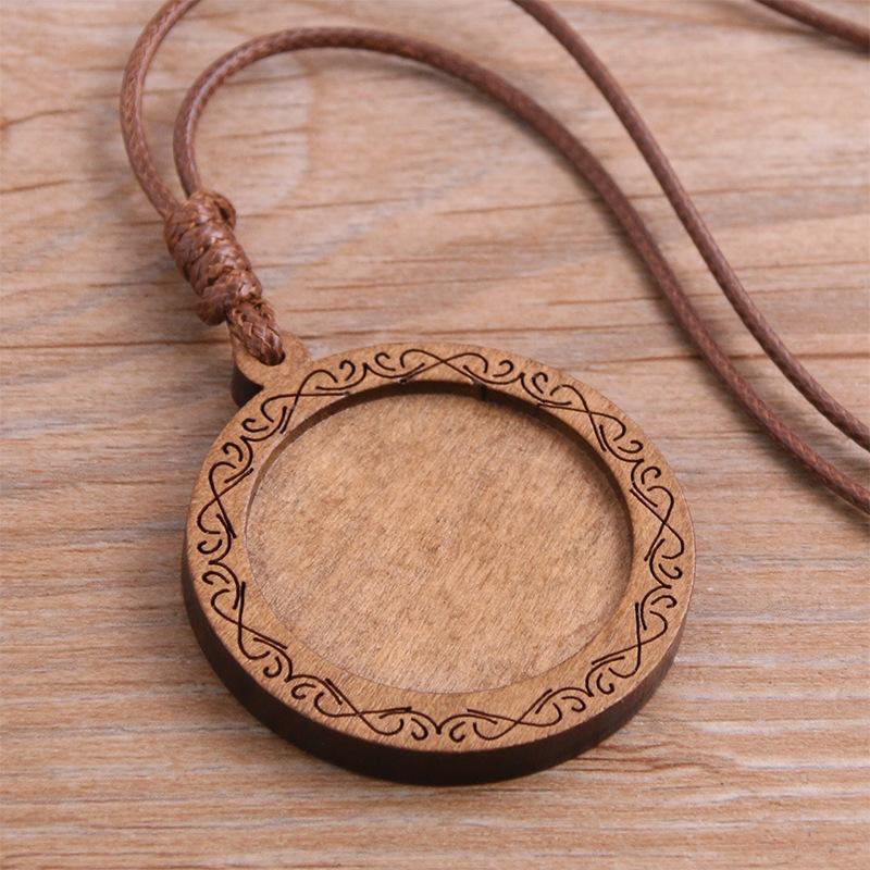 1 шт. DIY Ювелирные изделия с драгоценными камнями времени, Деревянная нижняя подставка, Полая нижняя подставка с напечатанным кружевом, Деревянное ожерелье