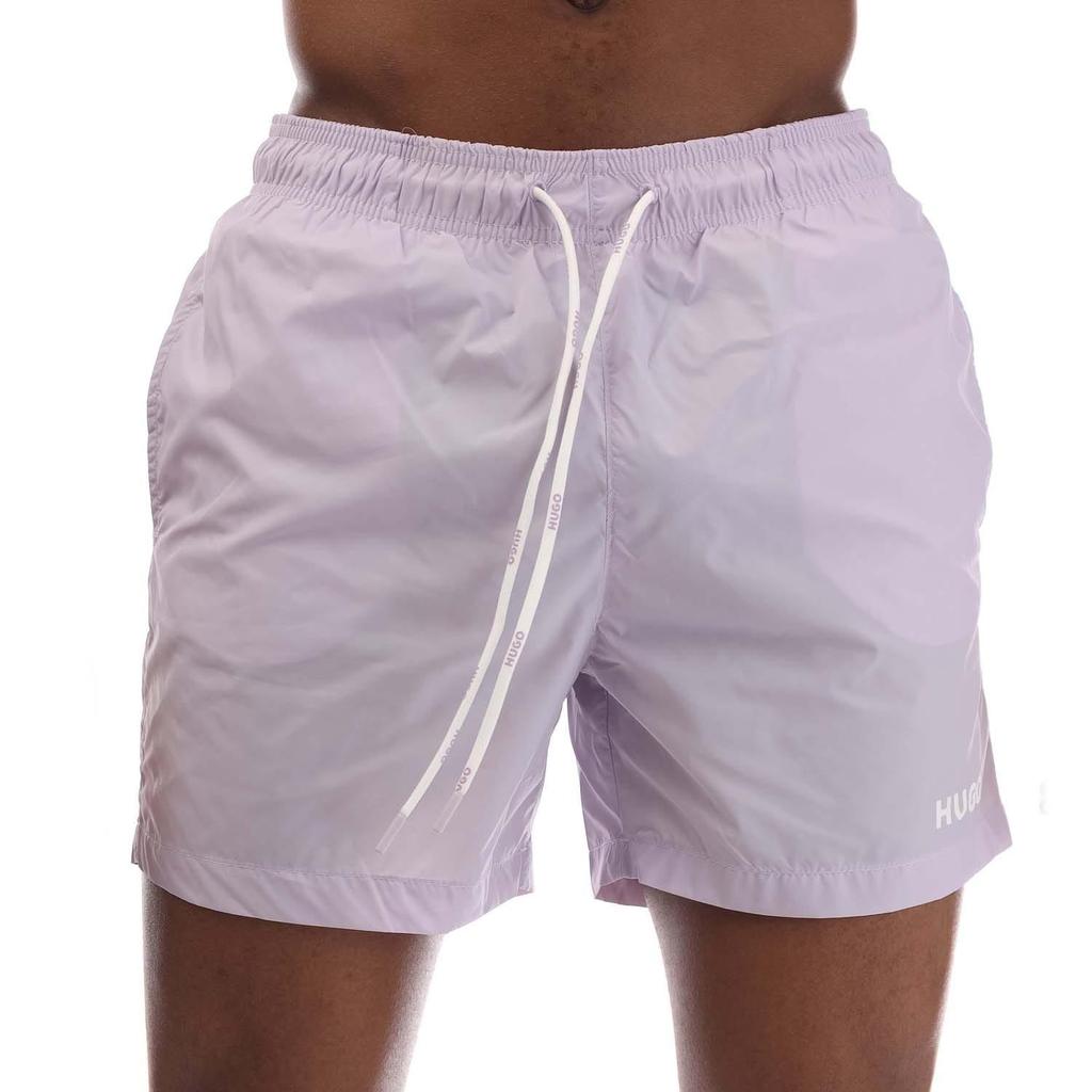 Hugo Mens Haiti Contrast Logo Drawstring Swim Shorts