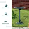 Garden Bird Bath Outdoor Decrative Garden Feeder Stand with Scallop-like Pattern. Time-Worn Finish. 50cm. Green