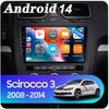 Android 14 Carplay Auto Car Radio For Volkswagen EOS Scirocco 3 III Mk3 2008-2014 Multimedia Player GPS Stereo 2din Head Unit 4G