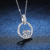 New Luxury Designer GRA Certified 1 Carat Moissanite Pendant Necklace for Woman S925 Sterling Silver Diamond Chain Necklaces
