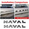Черный логотип-эмблема для автомобиля Great Wall Haval, новый логотип, передняя решетка, багажник, задняя наклейка, наклейка на кузов, 1 шт.