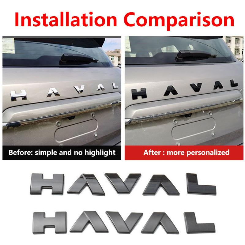 Черный логотип-эмблема для автомобиля Great Wall Haval, новый логотип, передняя решетка, багажник, задняя наклейка, наклейка на кузов, 1 шт.