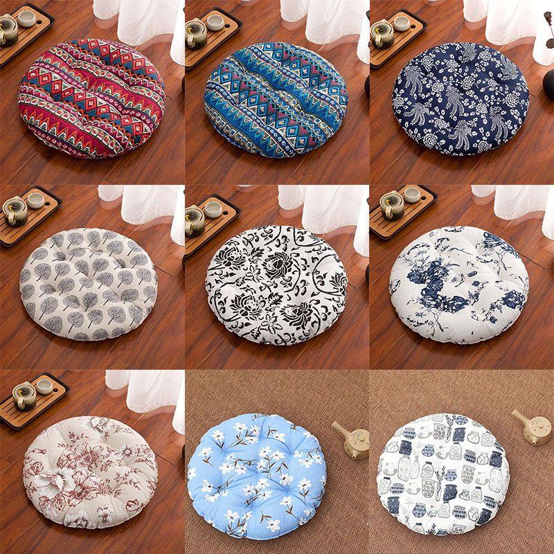 Роскошная круглая подушка для патио, татами, коврик для медитации, подушка для сиденья с мягким на ощупь покрытием