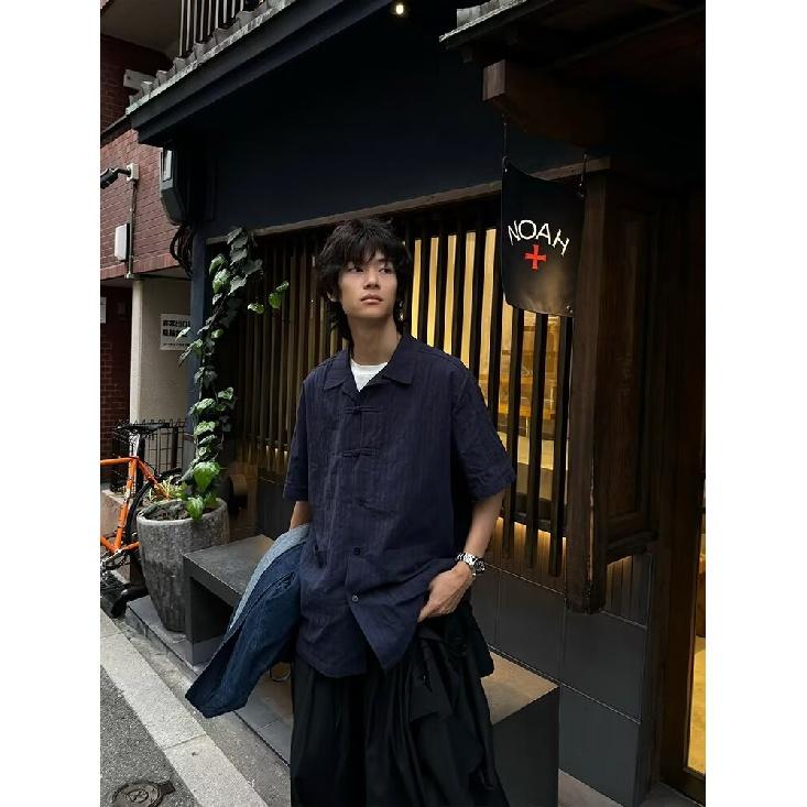 Летняя одежда мужская ретро повседневная рубашка студенческая свободная нишевая дизайнерская забавная новая мужская верхняя часть для ношения на открытом воздухе